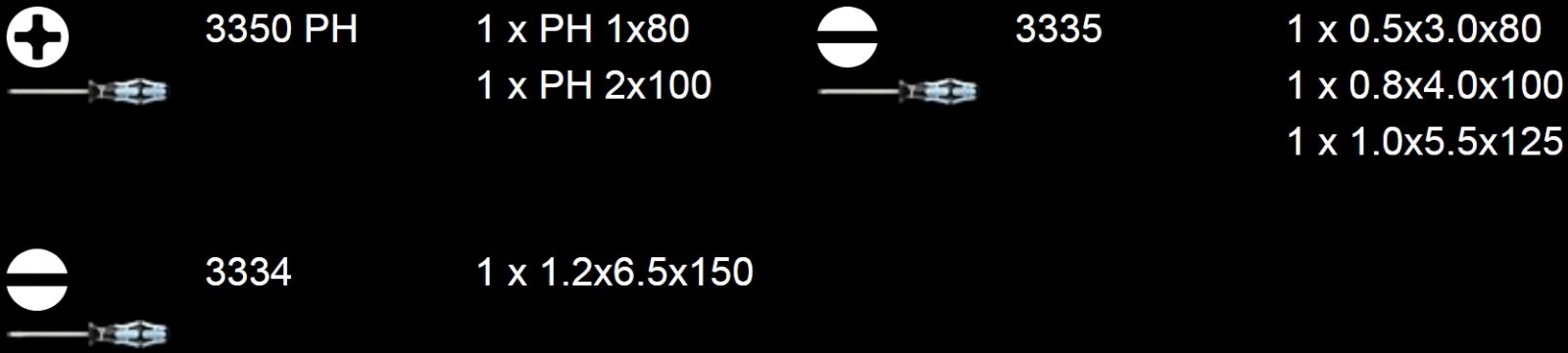 מברג פיליפס שטוח פוזידרייב WERA STAINLESS STEEL מידות